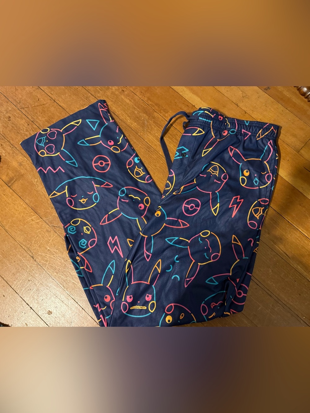 Navy Pikachu Pajama Pants Sz Large/XL Pokémon
